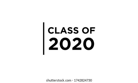 vector education class of 2020 background black and white