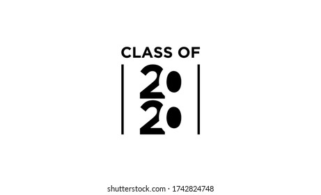 vector education class of 2020 background black and white