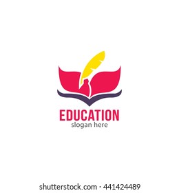 Vector Education Design Logo Template. flat style