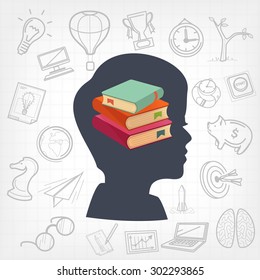 Vector education flat cartoon illustration