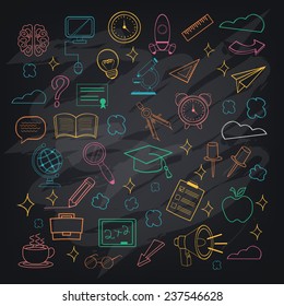 Vector education icon set 