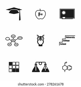 Vector Education icon set on white background