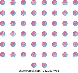 Vector of Education Icon Set Thin Round Gradient. Perfect for user interface, new application.