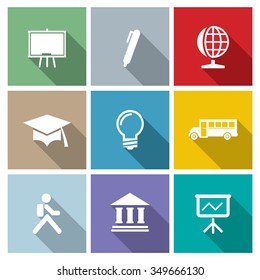 Vector education icons set.