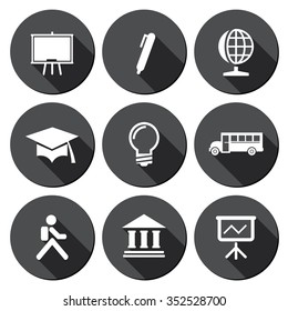 Vector education icons set.