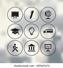 Vector education icons set.