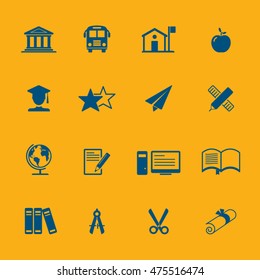 vector education icons set