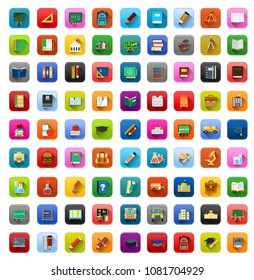 vector education Icons set, learning school and university graduation - teachingand study illustrations isolated - diploma