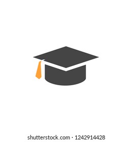 Vector education infographic template. Color graduation icon design for your illustration or school presentation