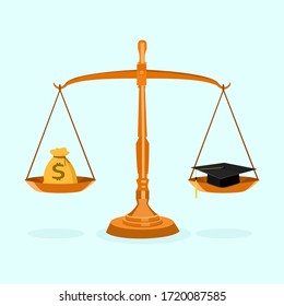 Vector Education and money on the scales Concepts of learning using educational funds