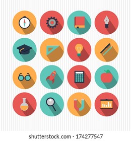 vector education and science icons