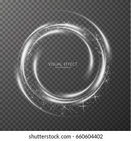 Vector effect background with shiny spiral frame. EPS10