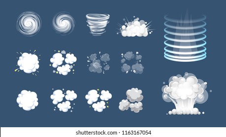 Vector effect. Effect for game. Explode effect animation. Cartoon explosion frames. Puff, boom, burst, explosion, explode animation frames. Boom explode animation, illustration of shot hit animation Vector effect. Effect for game. Explode effect animation. Cartoon explosion frames. Puff, boom, burst, explosion, explode animation frames. Boom explode animation, illustration of shot hit animation