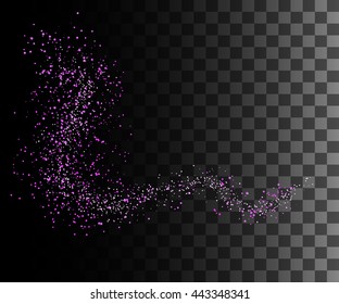 Vector Effect for game. Glowing lights and stars. Isolated on black transparent background. Realistic Lens Flare Elements Collection. Light  Transparent Design.
