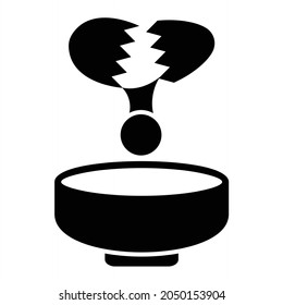 Vector Egg Bowl Glyph Icon Design
