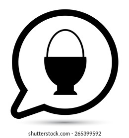 Vector egg bubble icon. File format eps 10