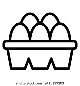 Vector Egg Carton Grocery object illustration