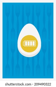 Vector of egg. Clean Eating Concept.