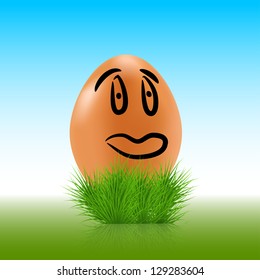 Vector egg face background. Eps10
