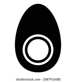 Vector Egg Flat Icon Isolated On White Background