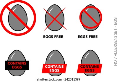 Vector Egg Free Symbols on white background