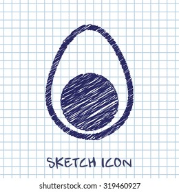 Vector egg icon. Food icon. Eps10