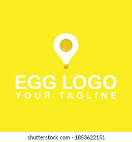 vector egg logo with hot air balloon concept