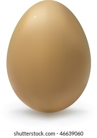 Vector egg with soft shadow.
