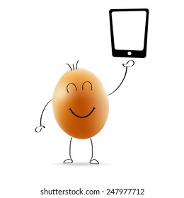 Vector egg with tablet