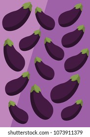 Vector eggplant background