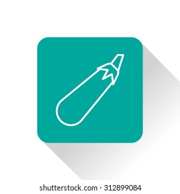 Vector eggplant icon. Food icon. Eps10