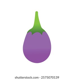 Vector Eggplant Outline Icon Design