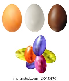 Vector eggs set