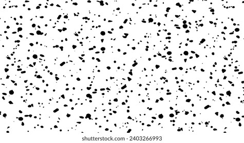 vector eggshell texture. coal, ink and watercolor splashes, sand, noise, grunge black sand grains and particles of different sizes on a white background