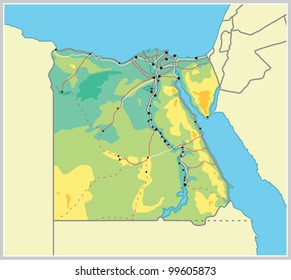 Vector egypt map