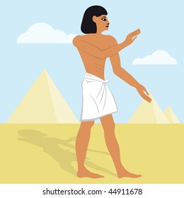 the vector of egyptian cartoon illustration