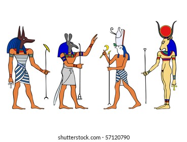 vector Egyptian Gods and Goddess