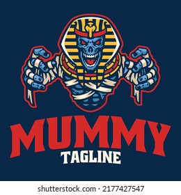 Vector of Egyptian Mummy Mascot Logo