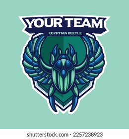 Vector of Egyptian Scarab Symbol for Esport Logo