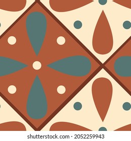 Vector Egyptian Style colorful simple geometric pattern background 