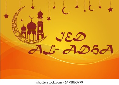 Vector Eid Al Adha Mubarak for the celebration of Muslim