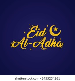 Vektorgrafik Eid al-Adha handgeschriebenes Design mit lustigem Konzept