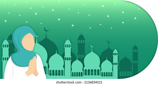 Vector of Eid Mubarak design template