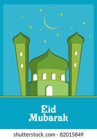 vector of eid mubarak greeting card