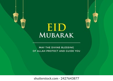 Vector Eid Mubarak Greetings theme abstract background