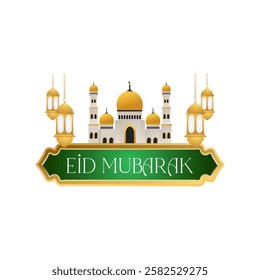 Vector Eid mubarak Islamic icon logo