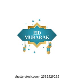 Vector Eid mubarak Islamic icon logo