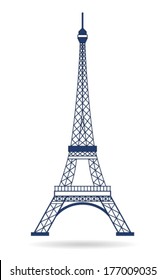 Vector Eiffel Tower Paris. Icon design 