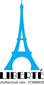Vector Eiffel tower silhouette