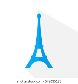 Vector Eiffel Tower in style flat design